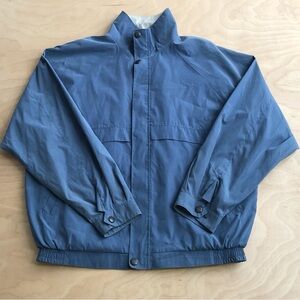 Vtg Weatherproof Men's Slate Blue Windbreaker Jacket Sz Large.